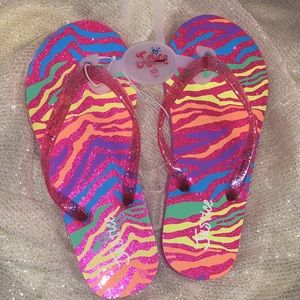 Justice Flip Flops Girls Size 13/1 New